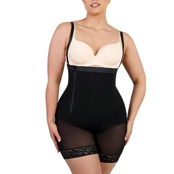 Side Zipper Firm Compression Tummy Control Fajas Body Shaper Postpartum Support - Picture 2 of 7